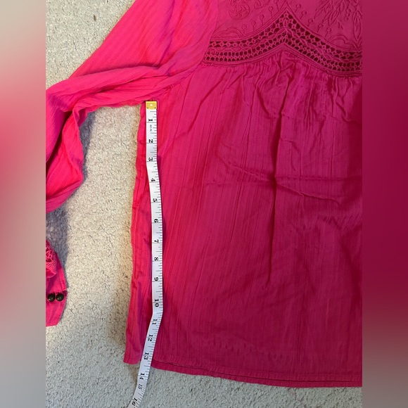 Anthropologie Fuchsia Lace Blouse - Picture 14 of 14